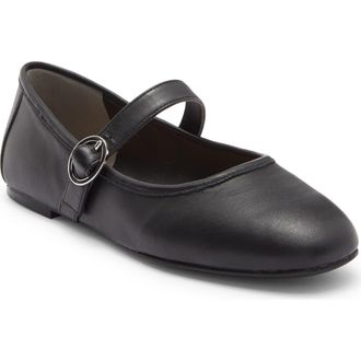 Stuart Weitzman Freya Mary Jane Flat in Black /Black at Nordstrom Rack, Size 6.5