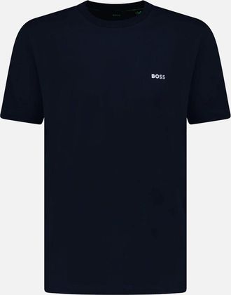 HUGO BOSS Mens Hugo Boss Active Logo-Print T-Shirt Navy - Size: 34