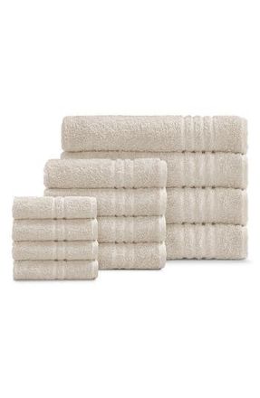 Ella Jayne Home Solid Cotton 12-Piece Towel Set in Ivory at Nordstrom Rack