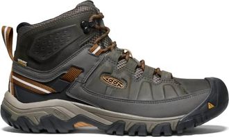 Keen Mens Targhee Iii Waterproof Mid Shoe In Black Olive/golden Brown