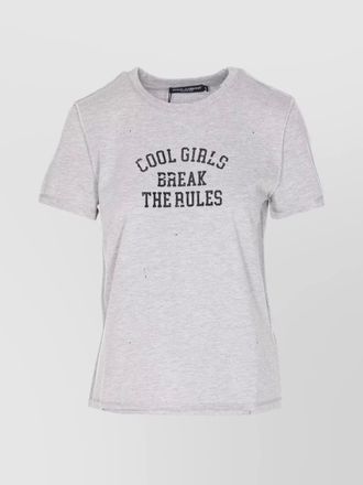 Dolce & Gabbana printed distressed cotton t-shirt