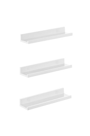 Boxxx Wandboardset, Weiß, Holzwerkstoff, 3-teilig, 38x5x10 cm, Wohnzimmer, Regale, Wandboards