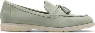Clarks Womens Narini Edge Loafer, Light Green SDE, 5 UK