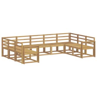 vidaXL Conjunto De Sof&aacute;s De Exterior 9 Pcs Blanco Vidaxl
