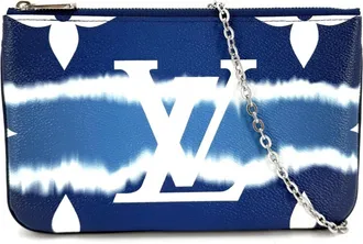 Louis Vuitton Blue Monogram Pochette Shoulder Bag (Pre-Owned)
