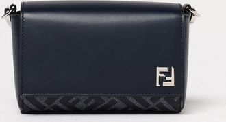 Fendi Borsa Compact Squared FF Fendi in pelle e cotone spalmato