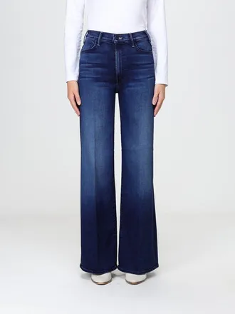 Mother Jeans The Hustler Roller a gamba larga e vita alta in denim