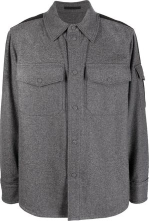 Helmut Lang button-up long-sleeve shirt - men - Cotton/Polyester/Cotton - L - Grey