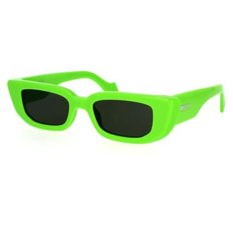 AMBUSH Sunglasses, unisex, Green, 54 MM, Bold Rectangular Sunglasses Green Lenses