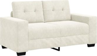 vidaXL Loveseat Sofa with Cushion Cream Velvet Vidaxl