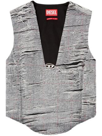 Diesel De-Laris top - women - Organic Cotton - S - Grey