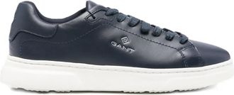 GANT logo-detail leather sneakers - men - Calf Leather/Calf Leather/Fabric/Rubber - 40 - Blue