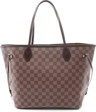 Louis Vuitton Brown Coated Canvas Leather Handbag Tote Bag (Pre-Owned)