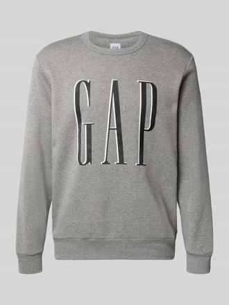 GAP Sweatshirt mit Logo in Mittelgrau Melange, Gr&ouml;&szlig;e XXL