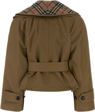 Burberry Womens Short Jacket Beige Cotton