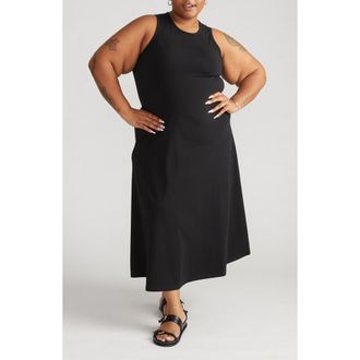Universal Standard Sardinia Cotton Tank Dress in Black at Nordstrom, Size X-Small