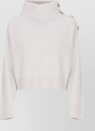 Brunello Cucinelli wool and cashmere sweater with button detail