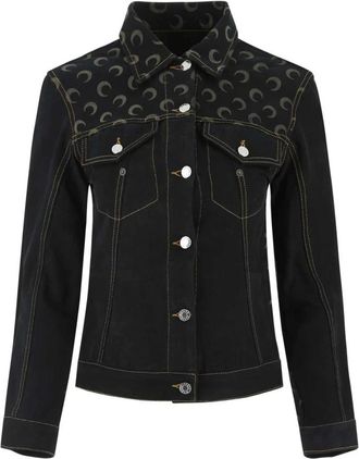 Marine Serre Dames, Jassen, Zwart, Maat: XS Katoen