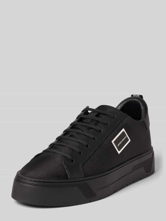 Antony Morato Ledersneaker mit Label-Patch in Black, Gr&ouml;&szlig;e 44