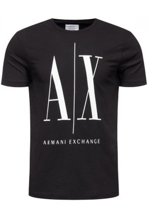 A|X Armani Exchange Mens Logo Icon Tee T-Shirt, Black (Black 1200), Large