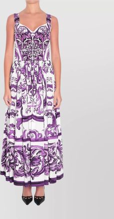 Dolce & Gabbana long dress maiolica print