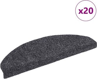 vidaXL Vidaxl - Tappetini Autoadesivi per Scale 20 pz Grigio Scuro 65x21x4 cm