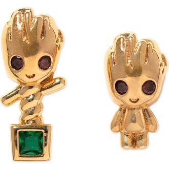 Girls Crew Marvel Guardians of the Galaxy Groot Mismatched Stud Earrings in Gold at Nordstrom