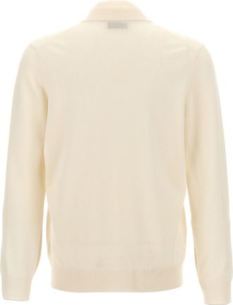 Brunello Cucinelli Mens White Cashmere Cardigan Clothing
