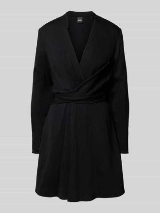 HUGO BOSS Minikleid in Wickel-Optik Modell Dimkai in Black, Gr&ouml;&szlig;e 36