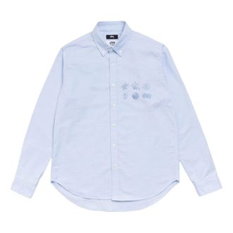 St&uuml;ssy x Junya Button Down Shirt Saxe Blue WRB901100_SAXE