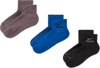 Nike Womens SKIMS Dri-FIT Quarter Sock (3 Pairs) in Multicolor | IQ8106-911
