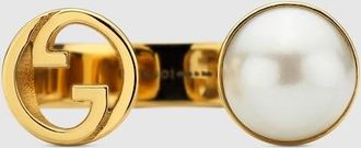 Gucci Blondie Resin Pearl Ring, Gold-toned metal, Gold-toned metal