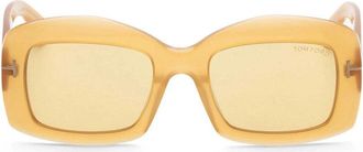 Tom Ford FT1218 Rectangle Full-Rim Sunglasses - Yellow