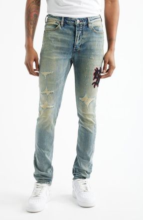 Ksubi Van Winkle Bleu Monday Repair Skinny Jeans in Denim at Nordstrom, Size 28
