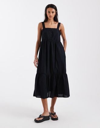 Levi's vestito mini peplo nero