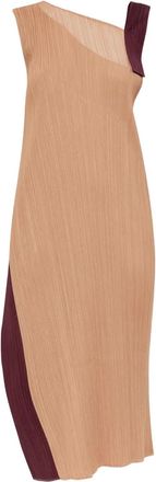 Pleats Please Issey Miyake Asymmetrische jurk - Oranje