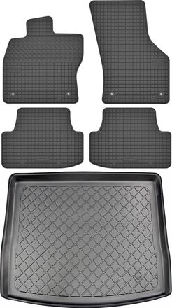 OEM Skoda Karoq Suv A Partir De Noviembre De 2017. Juego De Alfombrillas De Goma Para Coche Y Alfombrilla Para Maletero