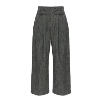 R13 Pantaloni in lana a gamba larga - - Trousers - Donna - Nero - W25