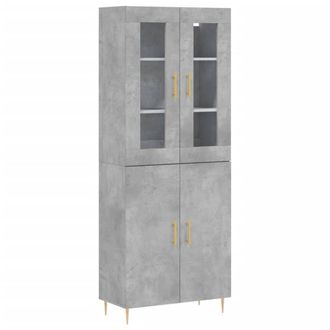 Berkfield Home Highboard Concrete Grey 69.5x34x180 cm Engineered Wood
