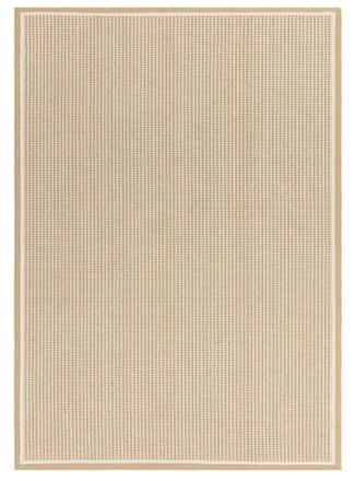 Novatrend Alfombra de sal&oacute;n moderna lana y yute Beige 160x230 cm