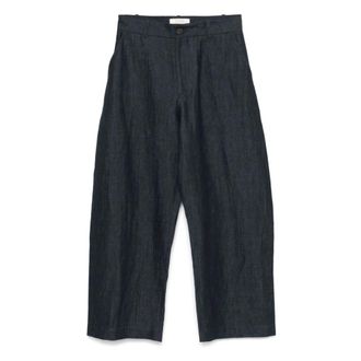 STUDIO NICHOLSON Wide Trousers, male, Blue, Size: M Levy Pant