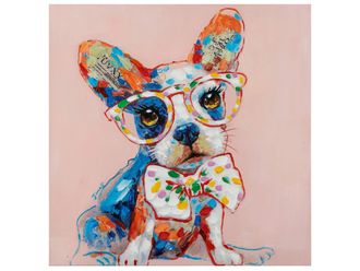 Schubiger M&ouml;bel Bild Lustiger Hund mit Brille