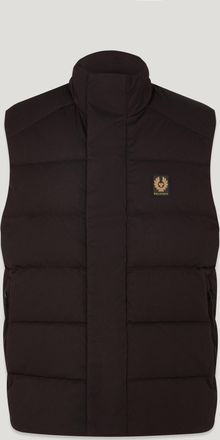 Belstaff Apex Gilet Mens Cotton Blend Gabardine Black Size L