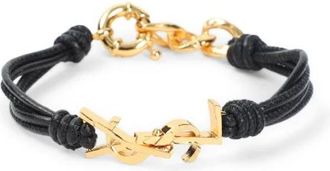 Saint Laurent Pulsera Cassandre Multicapa - Accessories - unisex - Negro - M