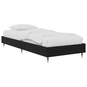 vidaXL Estructura De Cama Roble Negro 80 X 200 Cm Madera De Ingenier&iacute;a Vidaxl