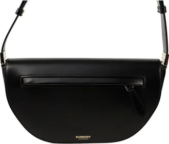 Burberry Black Calfskin Olympea Small Shoulder Bag