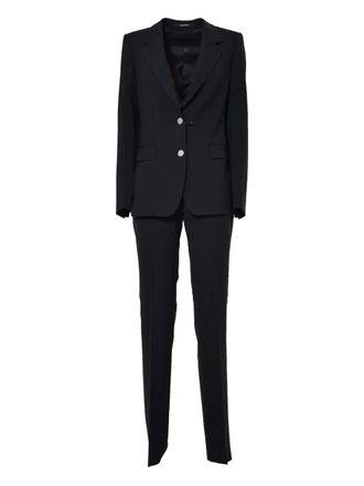 Tagliatore two-button suit - women - Polyester/Virgin Wool/Spandex/Elastane - 42 - Black