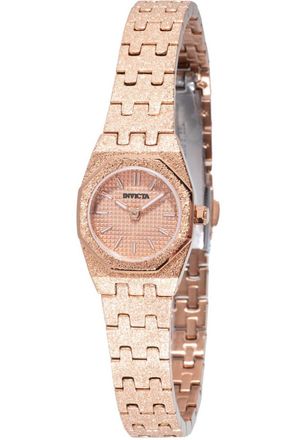 Invicta Mini 49872 Dames Horloge - Quartz Uurwerk - Roestvrij Staal met rosegouden Wijzerplaat - 19mm
