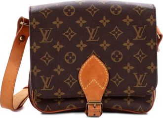 Louis Vuitton Cartouchiere Handbag Monogram Canvas MM crossbody bag - Bruin