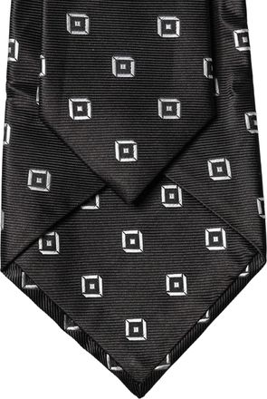 Dolce & Gabbana Geometric Silk Necktie - Black